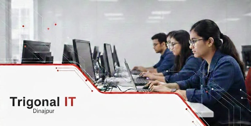 Students learning coding at Trigonal IT